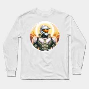 Guardian of Twilight: Master Chief Halo Sunset Long Sleeve T-Shirt